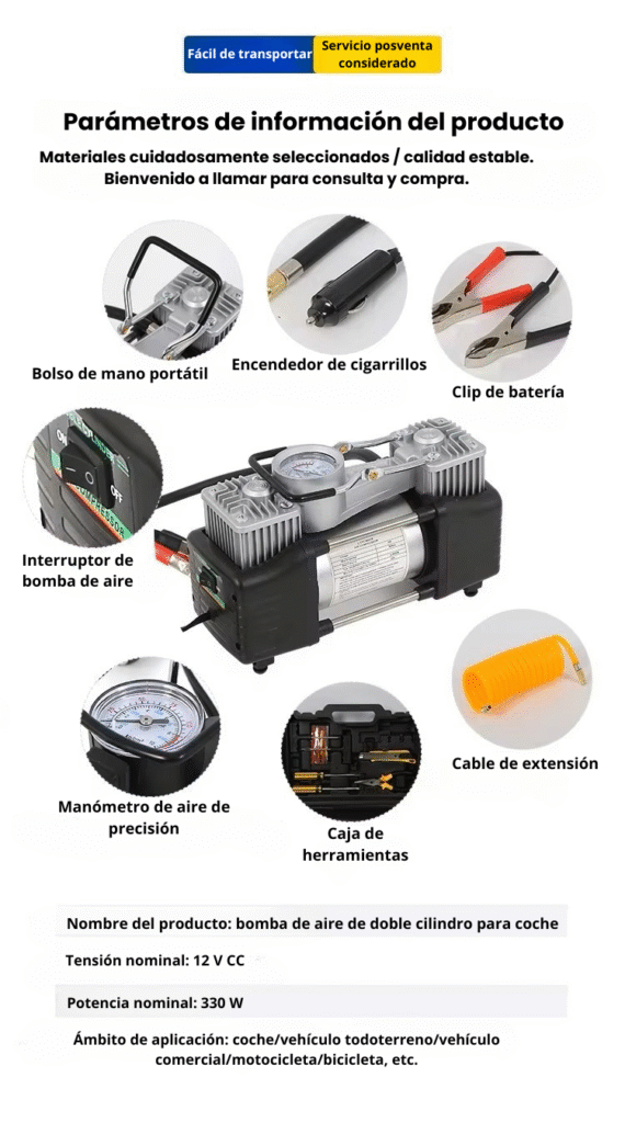 Compresor portátil 12V