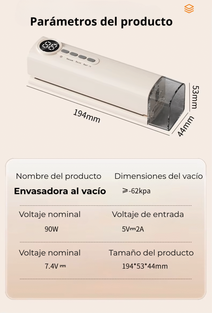 Mini sellador al vacío